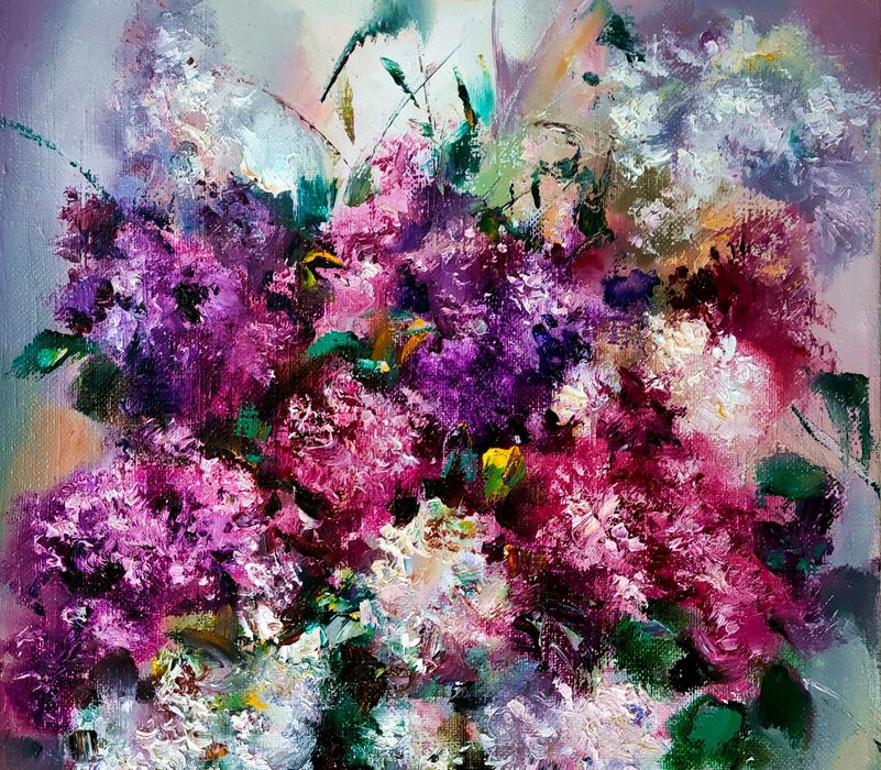 VITUS obraz olejny olej Bzy 50x40 certyfikat