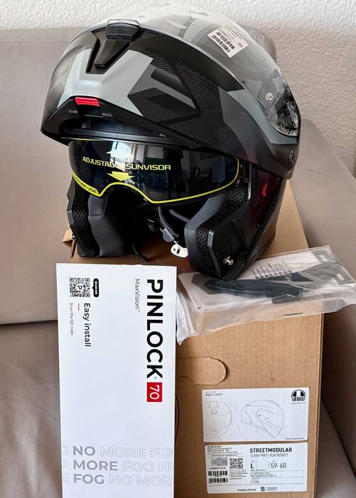 Capacete modular NOVO AGV Streetmodular (30% DESCONTO) Tam M-L-XL