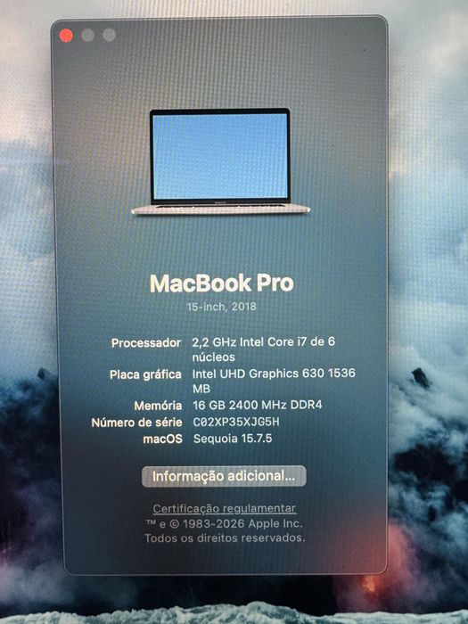 Macbook pro 15 2018