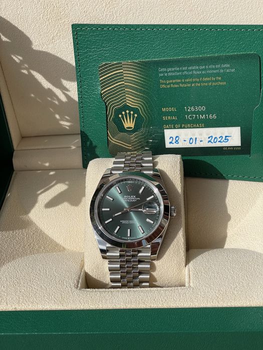 Rolex Datejust 41 Verde Jubilee Novo