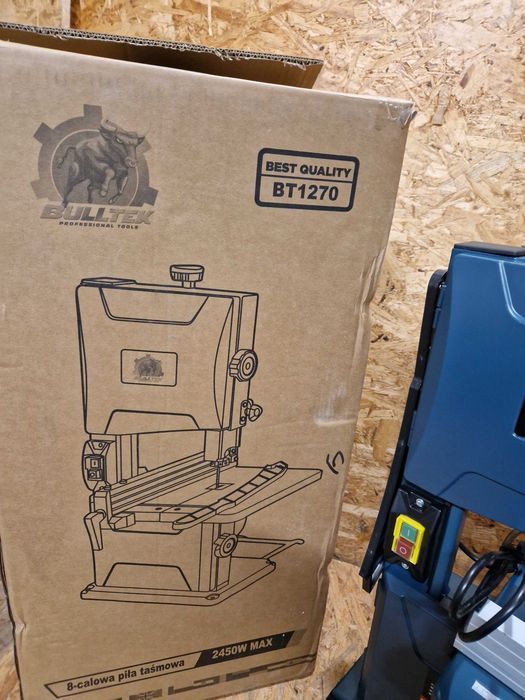 Piła Taśmowa BULL Tek 2450 W BT 1270 Głębokość Cięcia 80 mm Stół 0–45