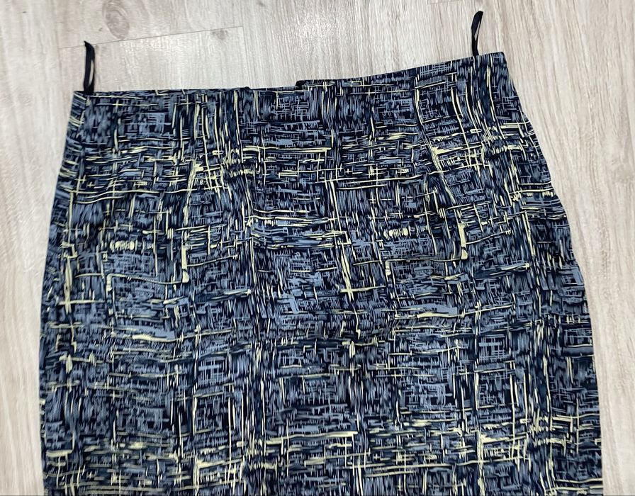 Granatowa spódnica kremowe wzory maxi l-xl