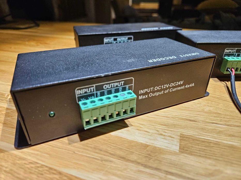 KONTROLER Sterownik DMX do taśm LED RGBW 4 kanały - Jak NOWE - 3sztuki