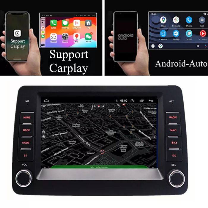 7-дюймовий Android 14 стерео радіо 2+64 ГБ GPS-навігація Fiat Panda