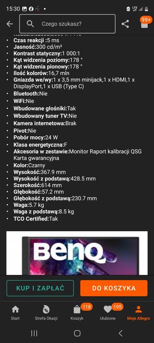 Monitor BENQ  27 cali  PD 2705Q LED