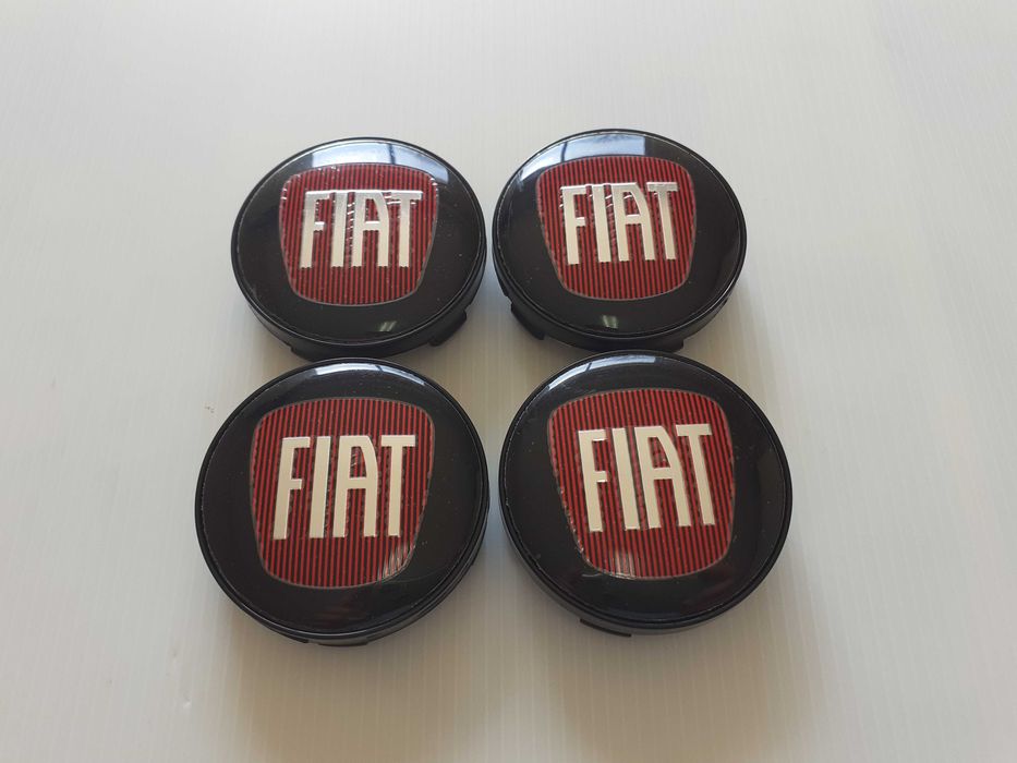Centros/tampas de jante completos FIAT com 50, 56, 60, 65 e 68 mm