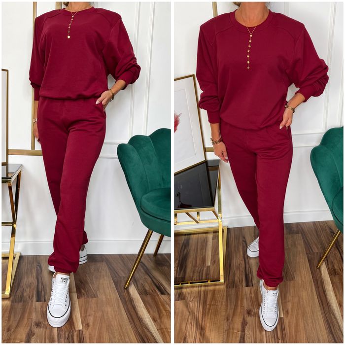 Dres bordowy emo , komplet dresowy emo