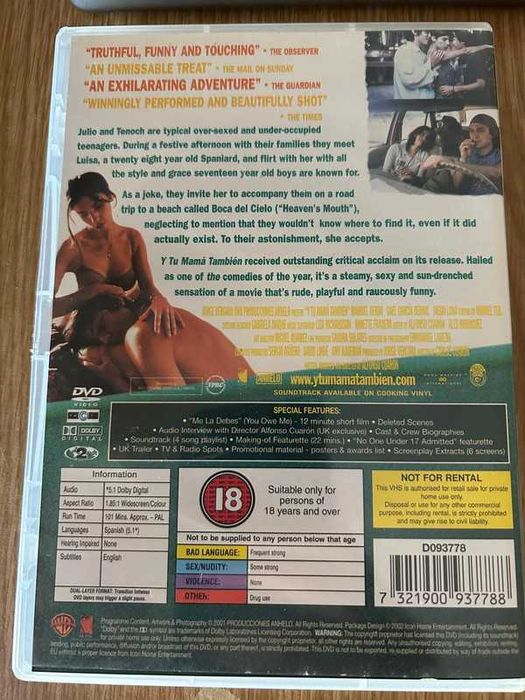 Filmes - Pulp Fiction, Os Tempos que Mudam, Y tu Mamá También