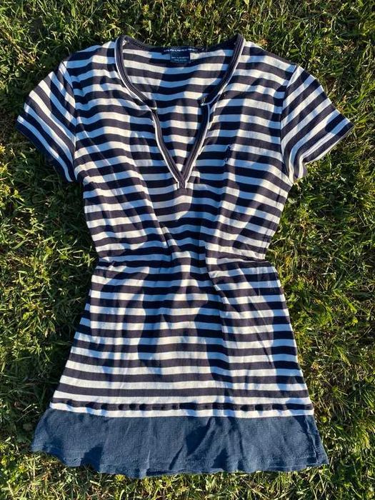 Śliczna vintage koszulka Ralph Lauren w pas coquette avant garde S M