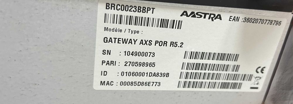 Central Telefónica AASTRA GATEWAY AXS