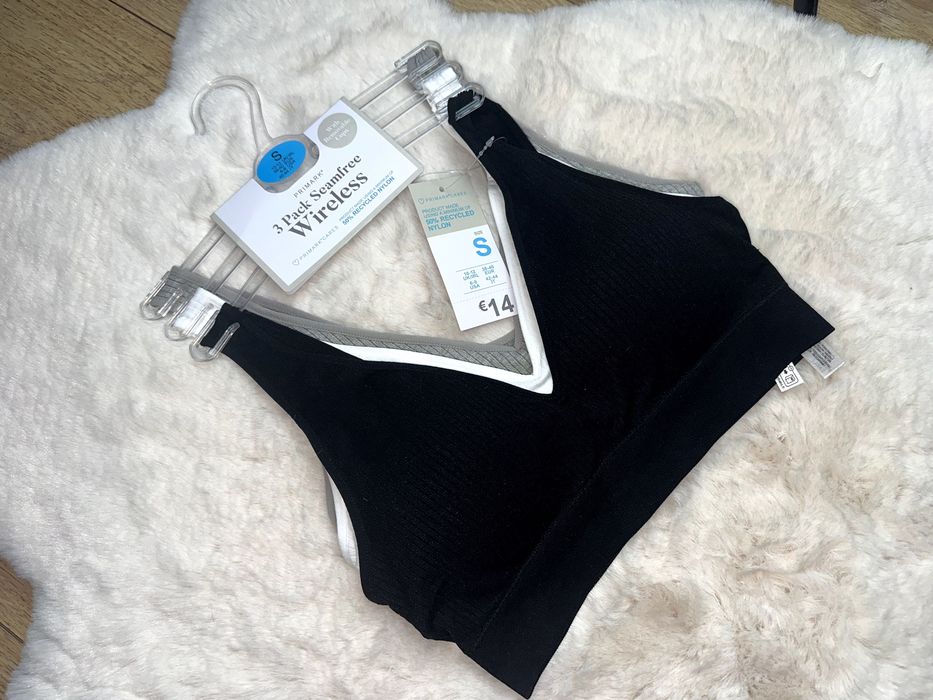Primark 3 x biustonosz sportowy nowy S