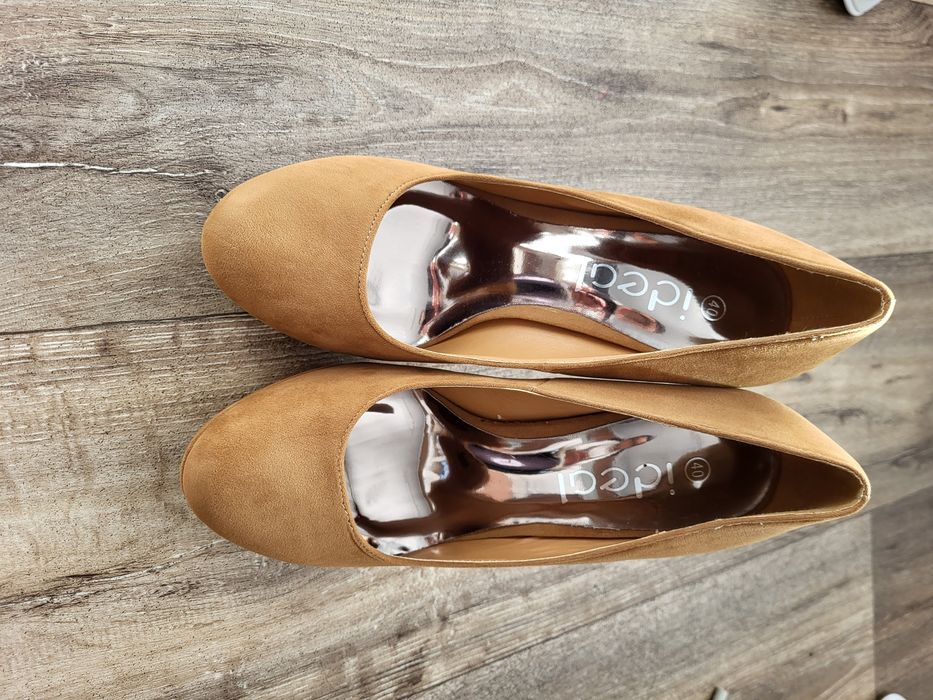 Szpilki  karmelowe, musztardowy  39