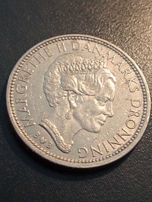10 Kroner - Margrethe II 	Dinamarca	1979	 - B e B	Soberba	cuproníquel