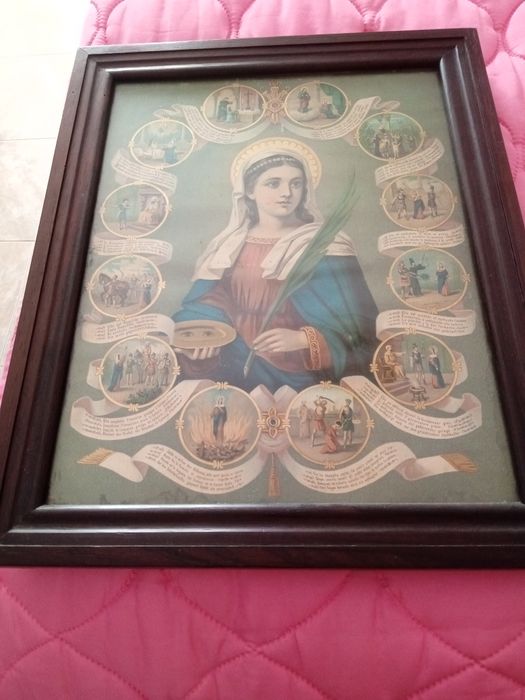 Quadro da santa luzia 20x16 aproximadamente