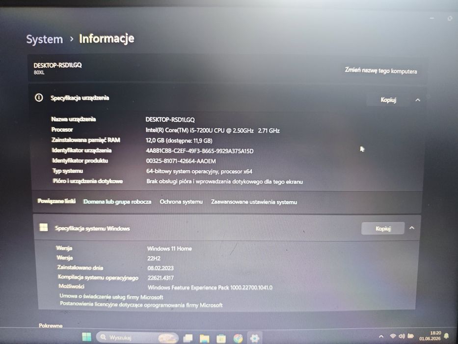 Lenovo IdeaPad 320 i5 | 12GB RAM | SSD 250GB | Windows 11