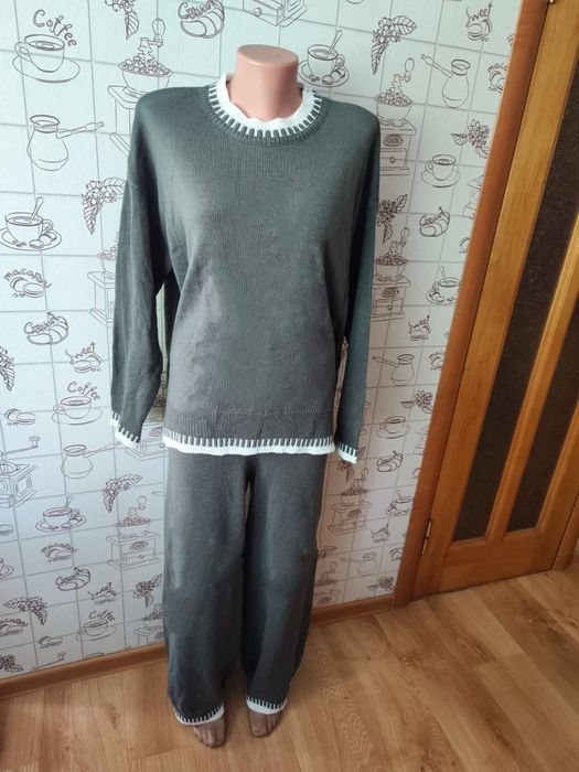 В'язаний теплий костюм 48-52р