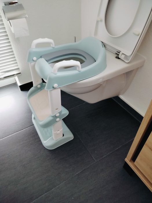 Дитяче складне сидіння на унітаз зі сходами та ручками