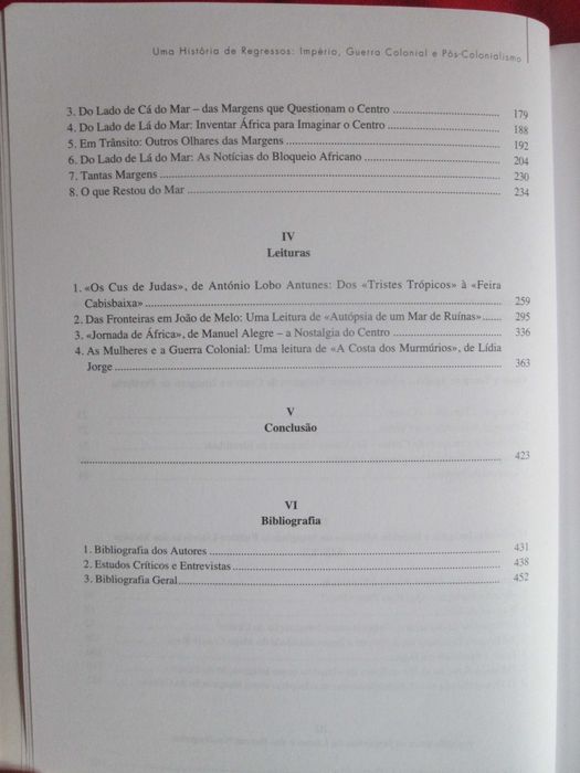 Uma História de Regressos: Império, Guerra Colonial e Pós-Colonialismo
