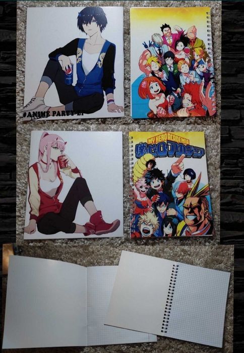 Аніме зошити (darling in the franxx, my hero academia)