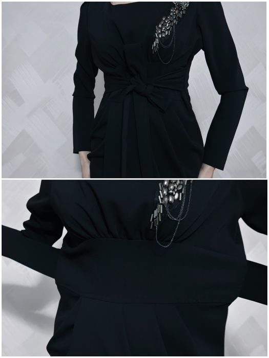 Dolce & Gabbana elegancka czarna krotka sukienka  D&G black mini dress