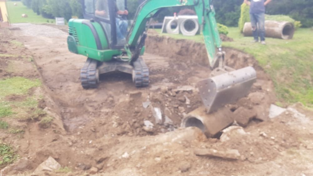 Koparka, minikoparka, fundamenty, kopanie, wiercenia