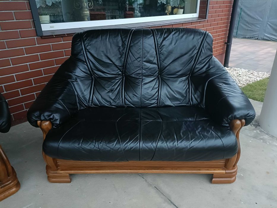 Sprzedam wypoczynek ze skóry -Skóra -skórzany –skórzana -skórzane