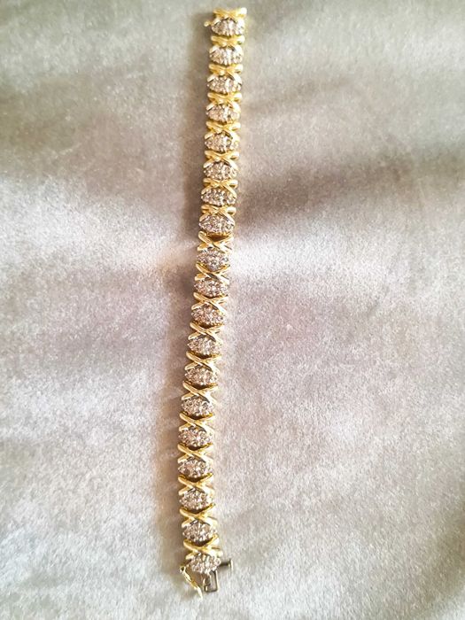 Bransoletka złota z diamentami 4,5 ct. / certyfikat