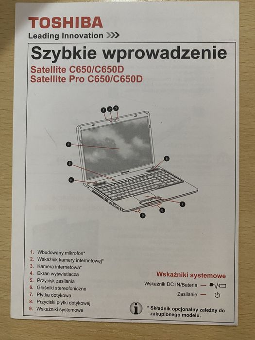 Laptop TOSHIBA satellite