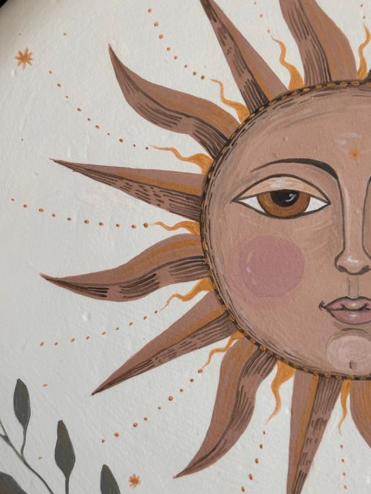 Par de Mesas de Apoio em Madeira Maciça Pintadas à Mão