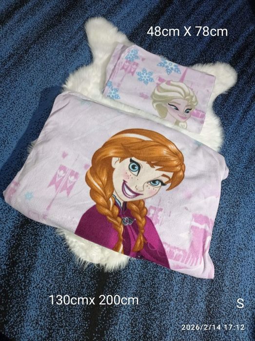 Komplet poszewek polarowy kołdra + poduszka Frozen Disney Kraina Lodu