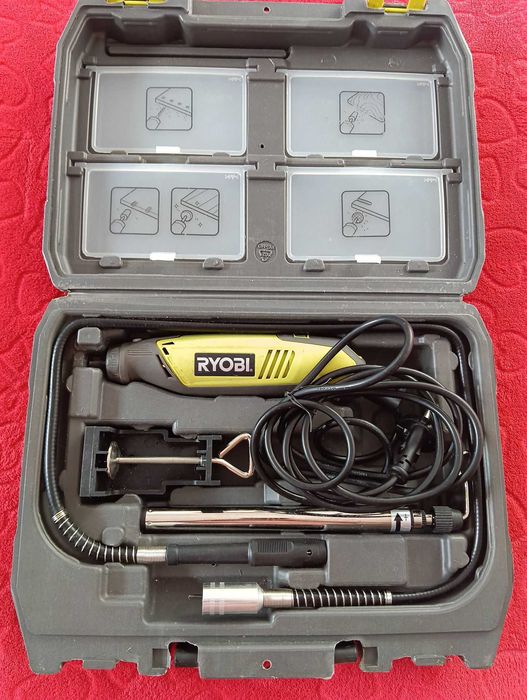 Mini Retificadora Ryobi 150W + Caixa e Muitos Acessórios