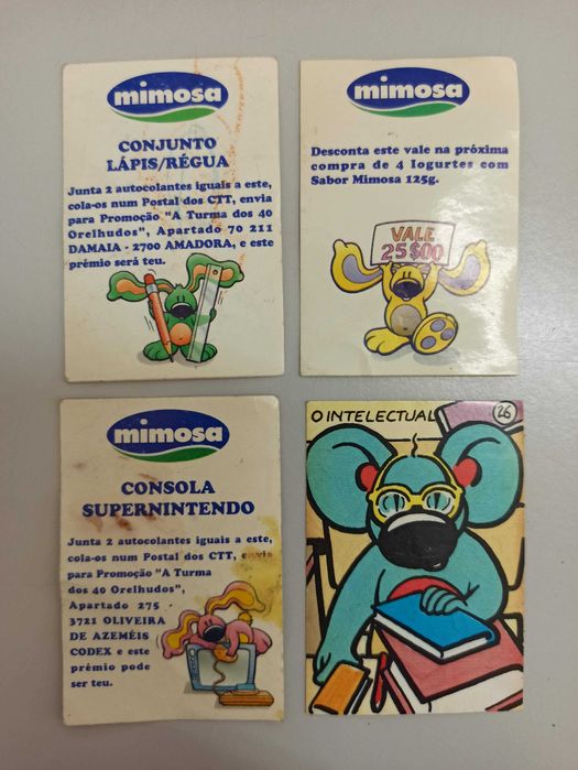 Autocolantes A Turma da Escola Orelhudos Mimosa 1992 ou 1993