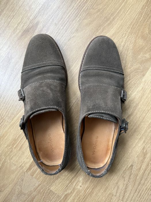 Buty Monki Wojas zamszowe khaki skóra
