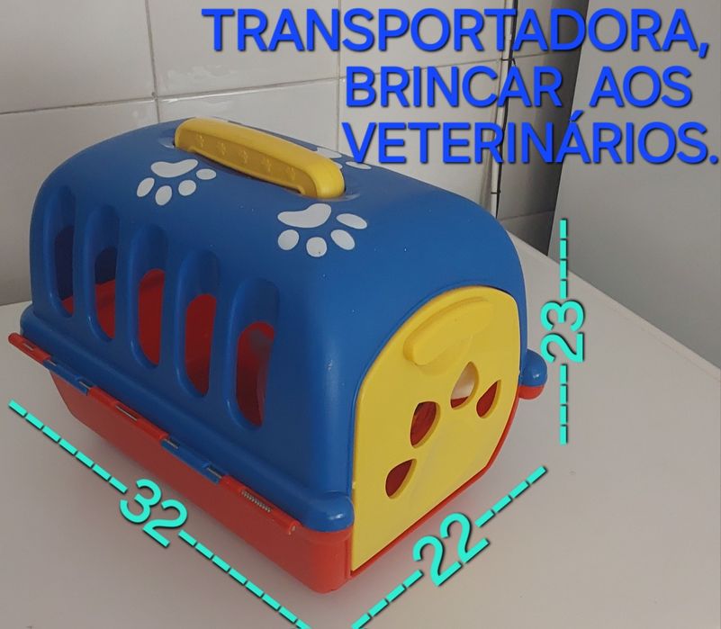 TRANSPORTADORA ANIMAL , CRIANÇA BRINCAR.Veterinária,Casa,Quarto,Sala.