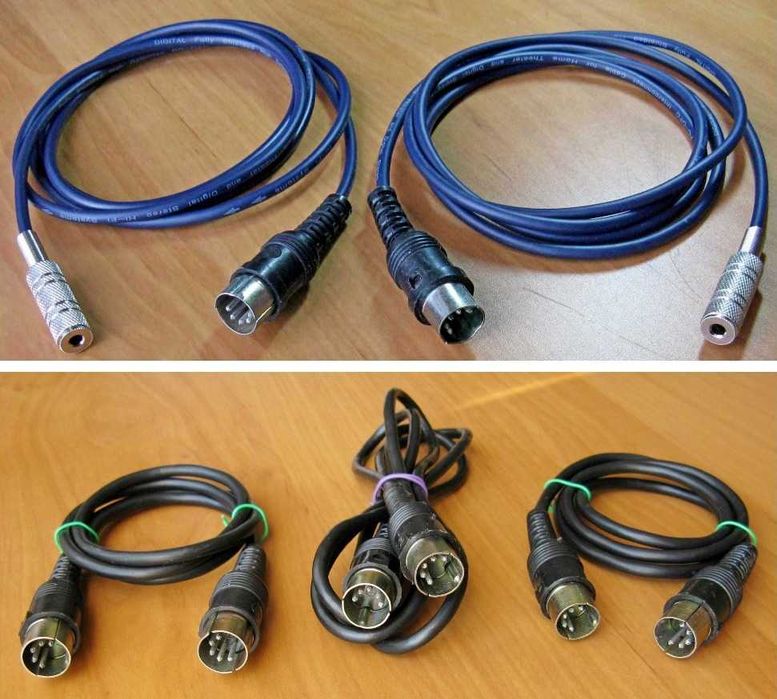 Аудиокабель формата din 5pin - RCA - Jack 3.5