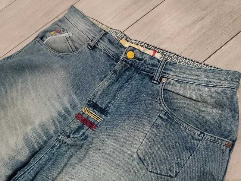 MASS unikat jeansy spodnie baggy oldschool vintage