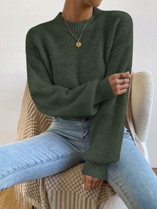 Sweter Prążkowany Dzianinowy Pullover Shein S