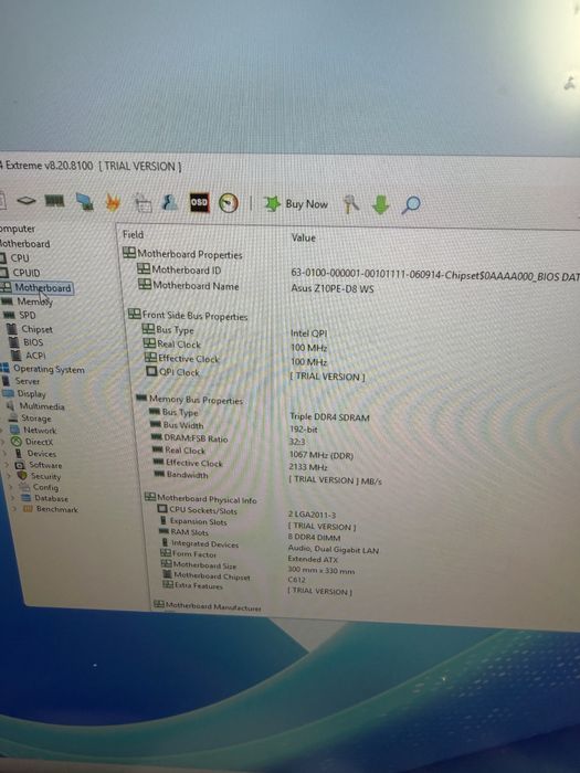 PC Intel Xeon 44 core 88 logical RAM 192 DDR4