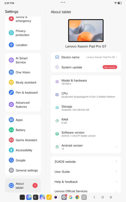 lenovo Yoga Tab / Xiaoxin Pad Pro GT 8/128 і 8/256 WI-FI TB710FU