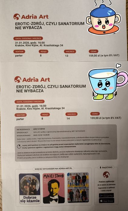Dwa bilety na Erotic-zdrój Kraków