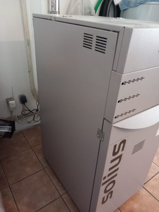 Caldeira a pellets marca solius 25kw1500