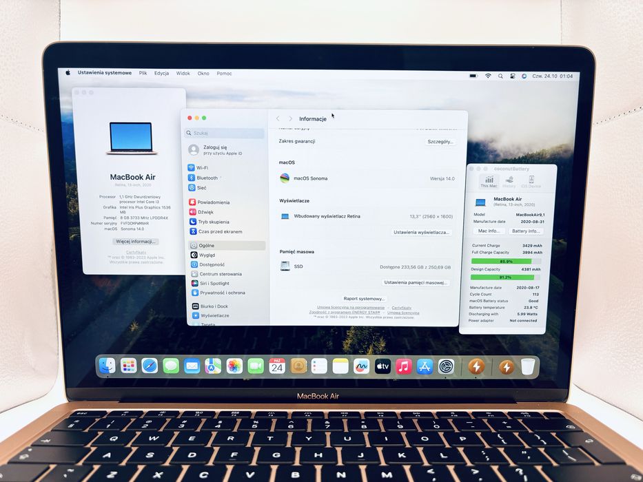 MacBook Pro Air 13” 15” M1 i7 16/512GB Retina Raty! Sequoia! Gwarancja