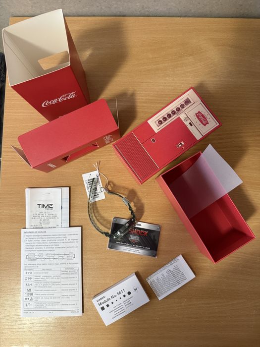 Nowy paragon gwarancja Casio G-Shock GA 2100CC coca cola