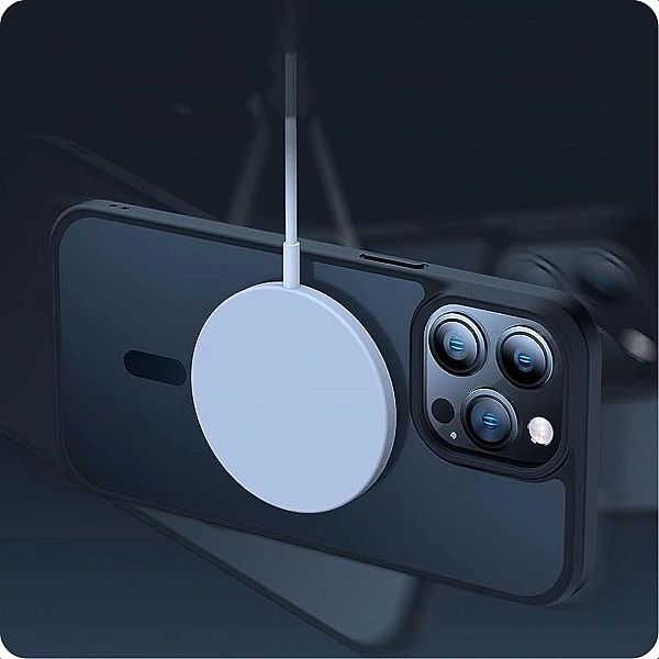 Etui Tech-Protect MagMat MagSafe na iPhone 15 - niebieski mat