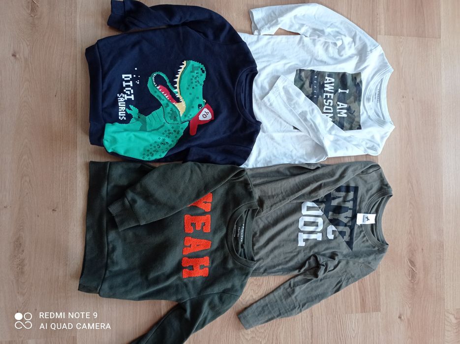 Zestaw 2 bluzy+ 2 bluzki chłopięce rozm. 116 cm