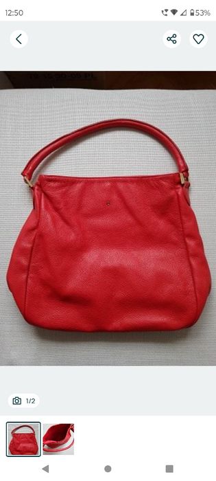 Batycki shopper orginalna torebka damska czerwona