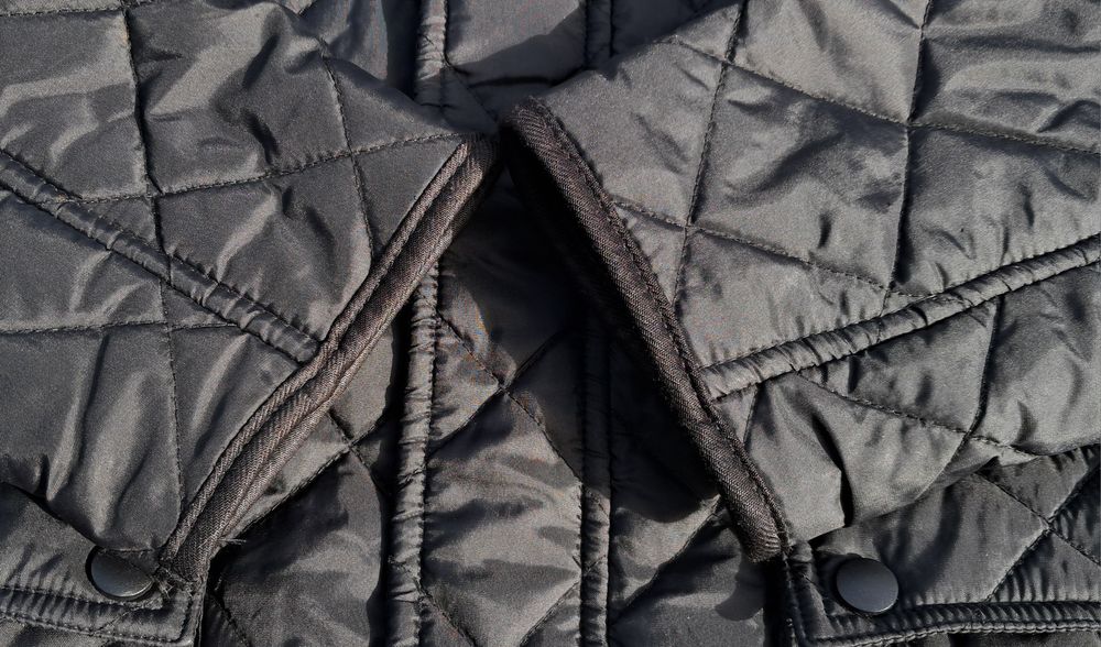 Czarna pikowana kurtka męska ocieplana polar VW AUDI DUCATI BENTLEY