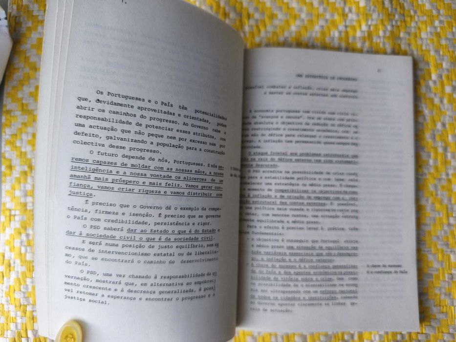PSD -Eleições para a Assembleia da República - 1985 Programa Eleitoral do Governo