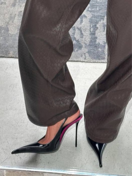 Туфлі  YSL чорний лак