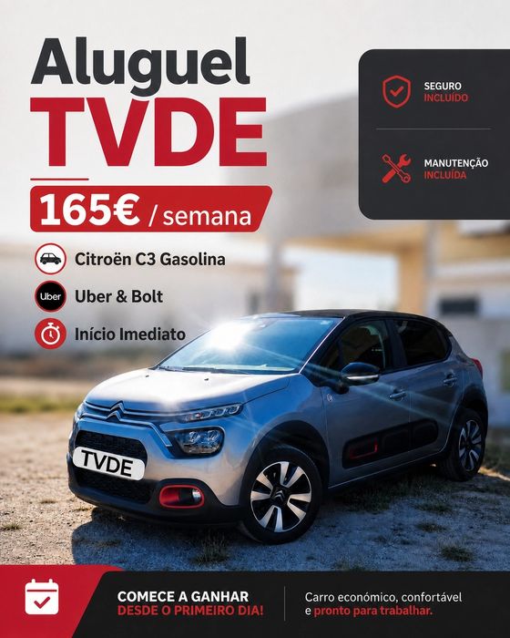 TVDE Citroen C3 165€ por semana